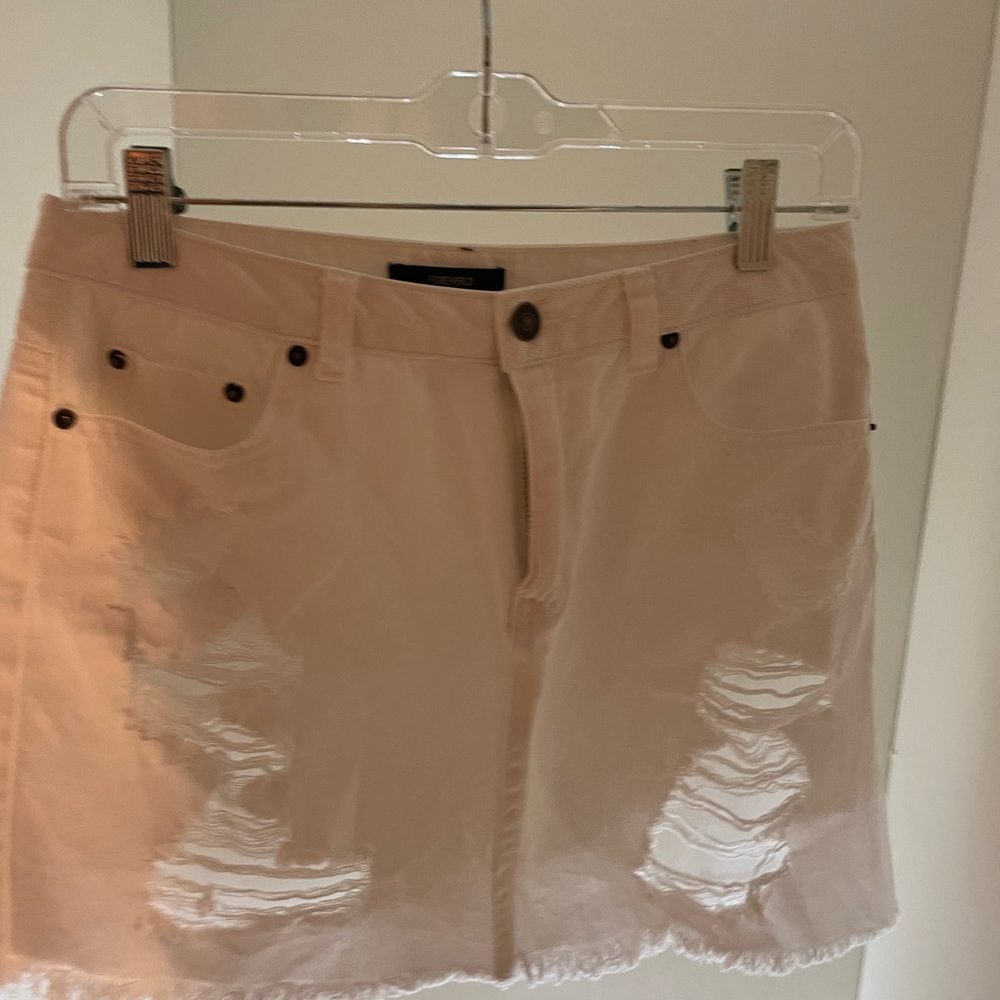 white jean skirt
